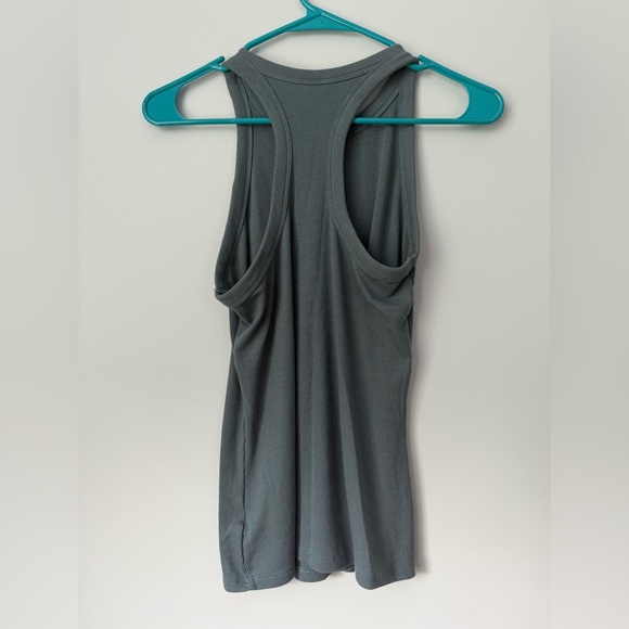 UltraLite Rib-Knit Racerback Tank Top 

Color: Ocean Shale 

Size: Small - Picture 3 of 4